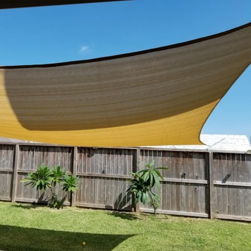 Voile d'ombrage anti-UV 90% grande taille 8x9 m haute résistance avec oeillets