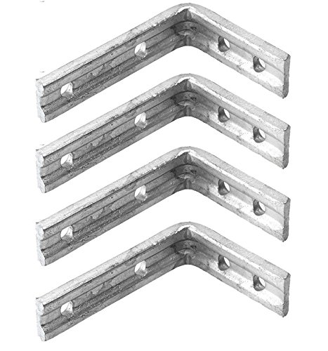 Heavy Duty Galvanised Shelf Bracket 4 Pack - 10x8" / 250x200mm