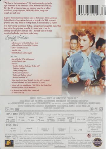 DVD El Rey y Yo 1956 de 2 discos edición EE. UU. en formato importación norteamericana 5