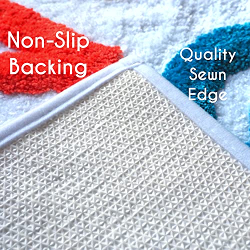 Evovee Get Naked Bath Mat Rainbow Funny Cute Colorful Bathroom Rugs Multicolor White Rug Shower Funny Bathroom Decor Fun Cute Bath Mat Non-Slip #TOP4