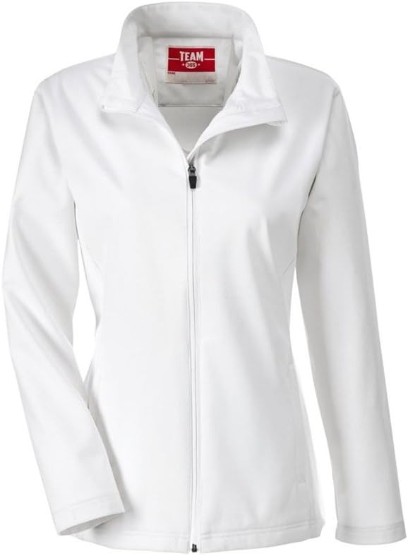 Team 365 Ladies Leader Soft Shell Jacket (Small, White)