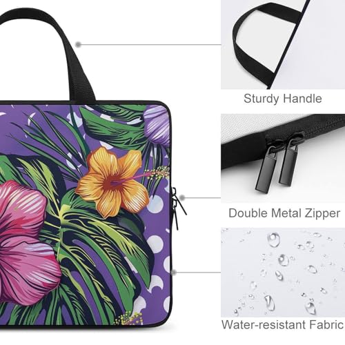 Bolsa para laptop de 17 pulgadas con patrón floral tropical miniatura 4