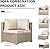 7-Piece Wicker Patio Furniture Set, Outdoor Conversation Set Sectional Sofa with Water Resistant Thick Cushions and Coffee Table, Beige