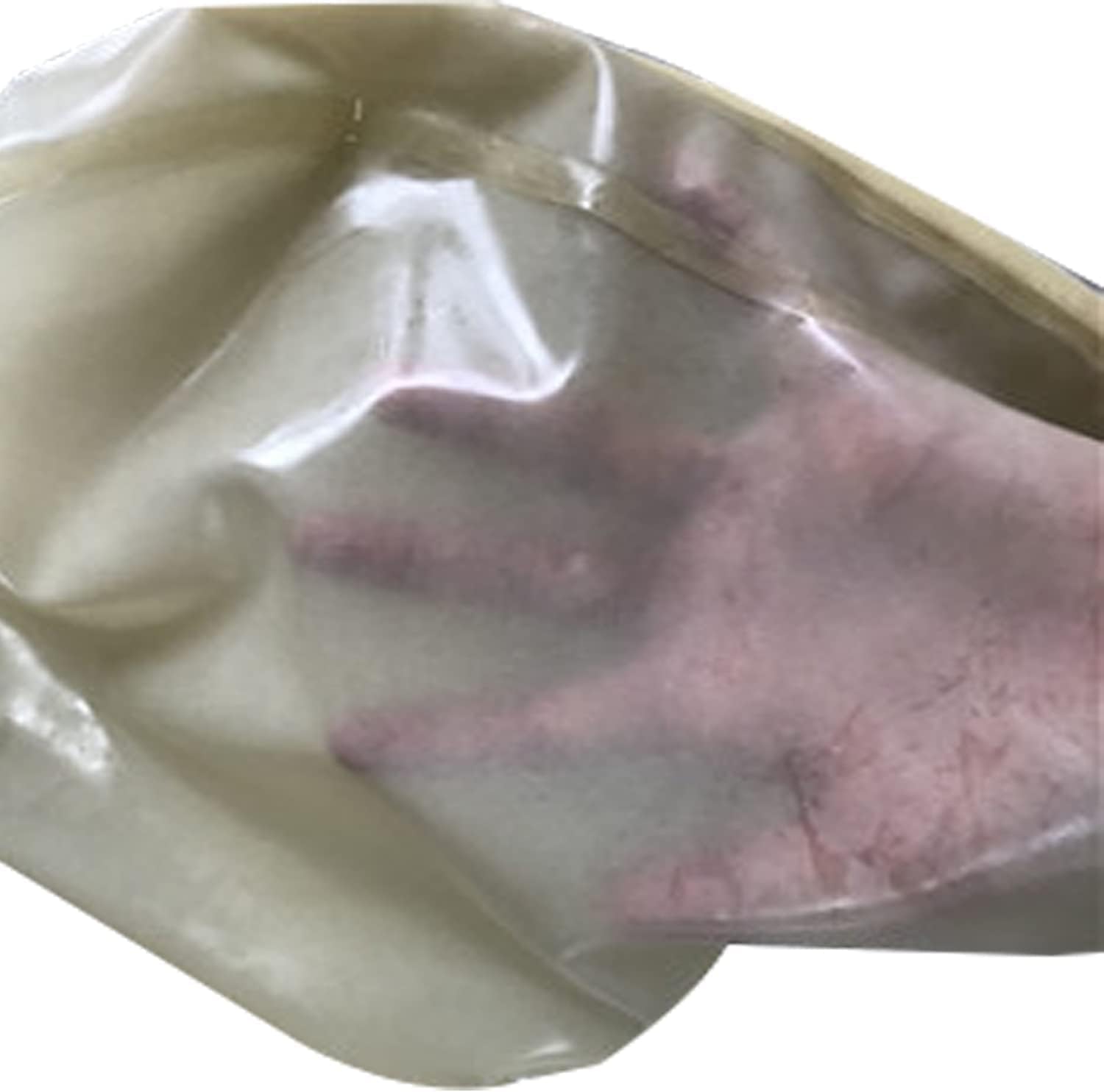 MFMYEE Masque en latex transparent avec trous de respiration, couverture intégrale, idéal pour les jeux de rôle et comme couvre-chef pour Halloween. (M)