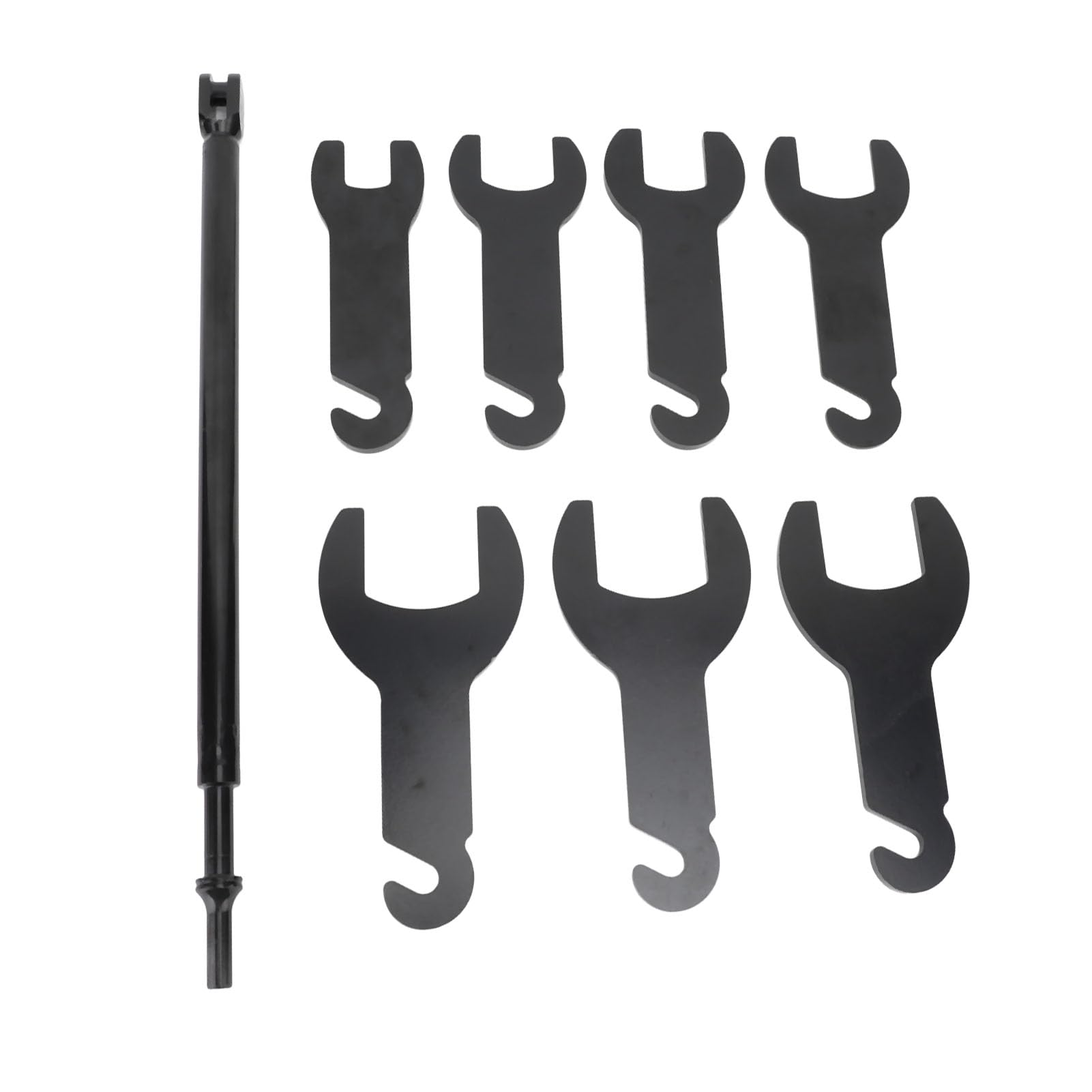 Ausla 8-teiliges Pneumatisches Lüfterkupplungsschlüssel-Set, Metall-Lüfterkupplungs-Entfernungswerkzeugsatz mit 7 8 Zoll 32 Mm 36 Mm 40 47 Größen, Einfache Bedienung mit Koffer für Autoreparatur für