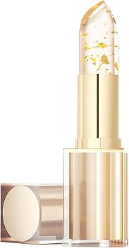 Transfer-Proof Color Changing Lipstick with Gold Foil, Natural Vegan Lip Stick for Women, Tinted Lip Balm for girls,Long Lasting Moisturizer Lip Gloss, Jelly Lipstick Gift Set #01
