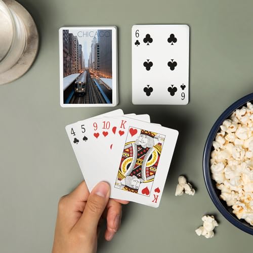 Lantern Press Chicago Illinois L Train Baraja Poker 52 Cartas miniatura 2