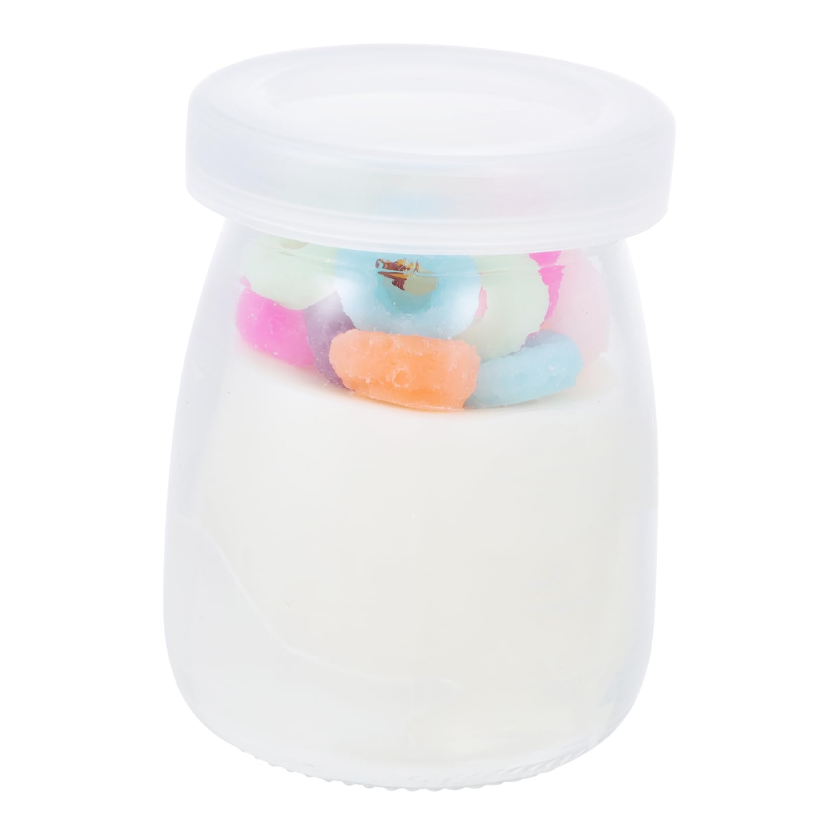 Healeved 2St Kerzenbecher Flora Duftkerze Puddinggläser mit Deckel Kerzenwachs Duftkerzen Teelicht oolong tee oolong-tee ecensse für zu Hause schmücken Glas Colorful