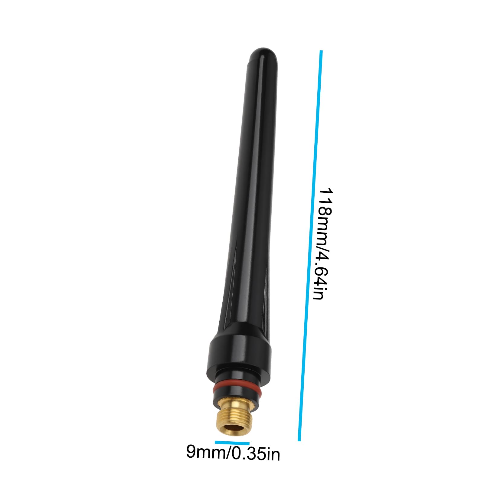 SG Store 5Pcs Welding Gun Long Welding Gun Cap 9x118mm Compatible with TIG SR17 SR18 SR 6 WP/HP 17 18 26 - Image 4