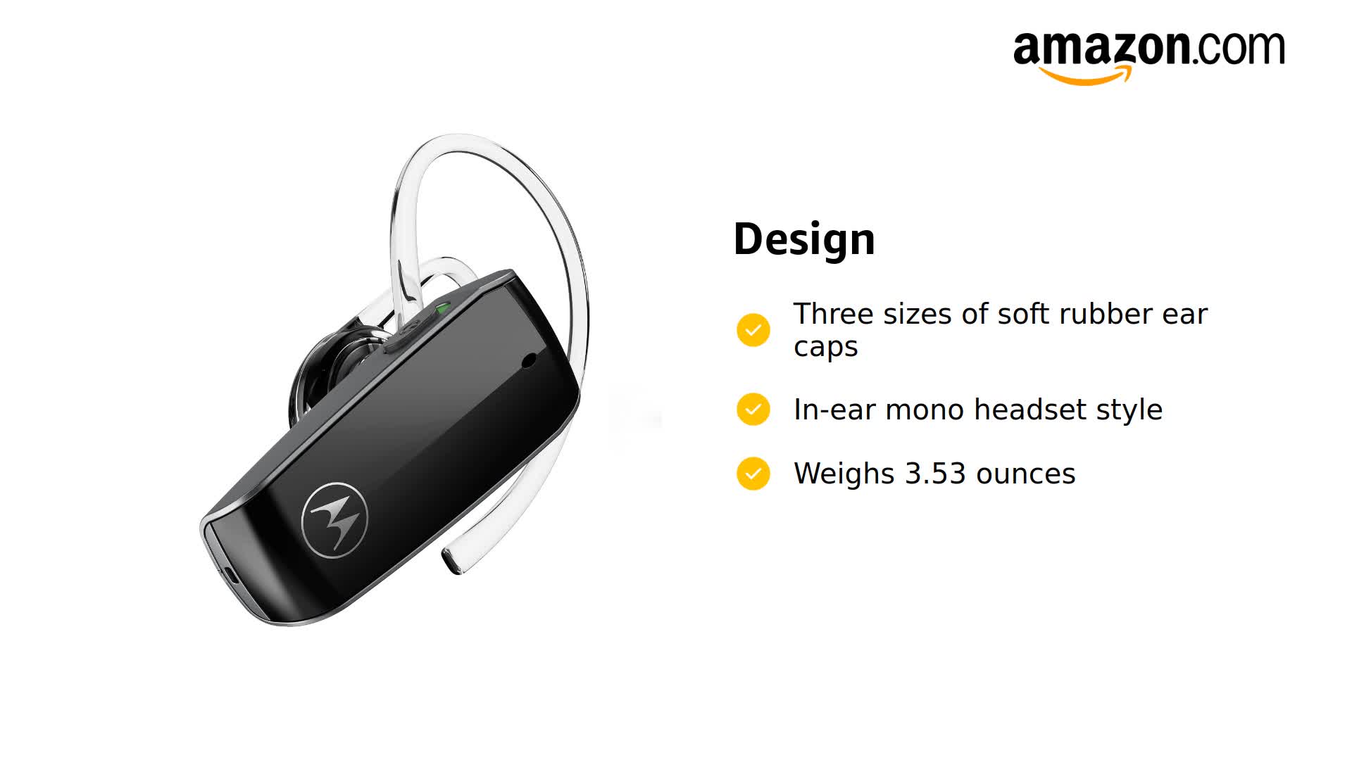 Amazon.com: Motorola Bluetooth Earpiece in-Ear Wireless Mono