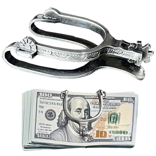 WIizyzfhy Money Clip with Rare Vintage Western Spur...