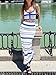 Saodimallsu Womens 2 Piece Sets Summer Striped Crochet Knit Coverup Sleeveless Button Crop Tank Top Bodycon Maxi Skirt
