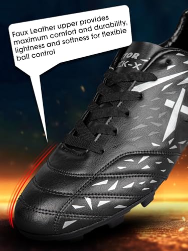 Image of Vector X Kick-X Football Studs for Men /Sports and Athletic Footwear with TPU Sole, Synthetic Leather Upper /Textured Pattern /Comfortable Football Soccer Shoes