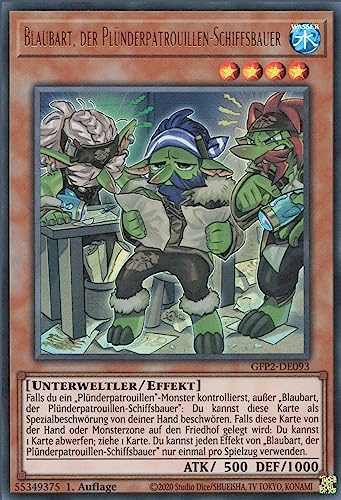 Blaubart, der Plünderpatrouillen-Schiffsbauer GFP2-DE093 Ultra Rare Deutsch Boosterfrisch 1. Auflage - Ghosts from The Past: The 2nd Haunting - mit ReCollectibles-Versandschutz - für Yu-Gi-Oh!