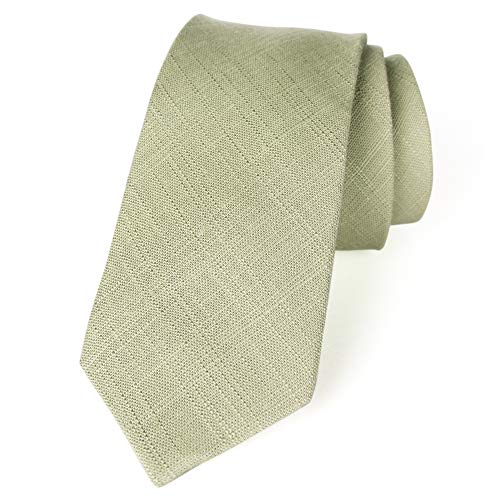 Cravate en lin de qualité supérieure Spring Notion homme couleur vert nature noble