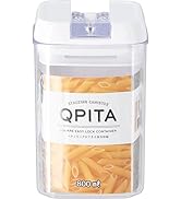 不二貿易 保存容器 キャニスター 幅10×奥行10×高さ14cm ホワイト 800ml ロック機能 スタッキング可能 キュピタ 47751