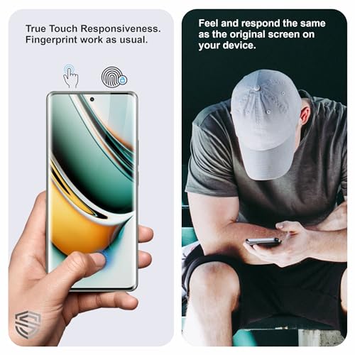 Image of Skyddshield TPU hydrogel Edge to Edge Screen Protector Guard for Realme 11 Pro Plus 5G, Realme 11 Pro 5G and Honor 90 5G (6.7 Inch) with Easy Self Installation Kit | Fingerprint Support | Transparent