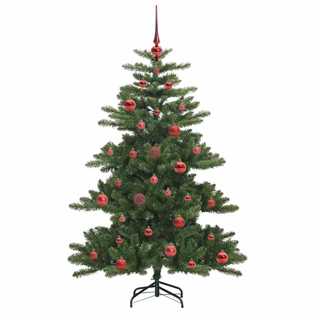 Künstlicher klappbarer Weihnachtsbaum Grün 150 cm, PVC und Stahl, mit 150 warmweißen LEDs, ideal für Festliche Innendekoration zu Weihnachten