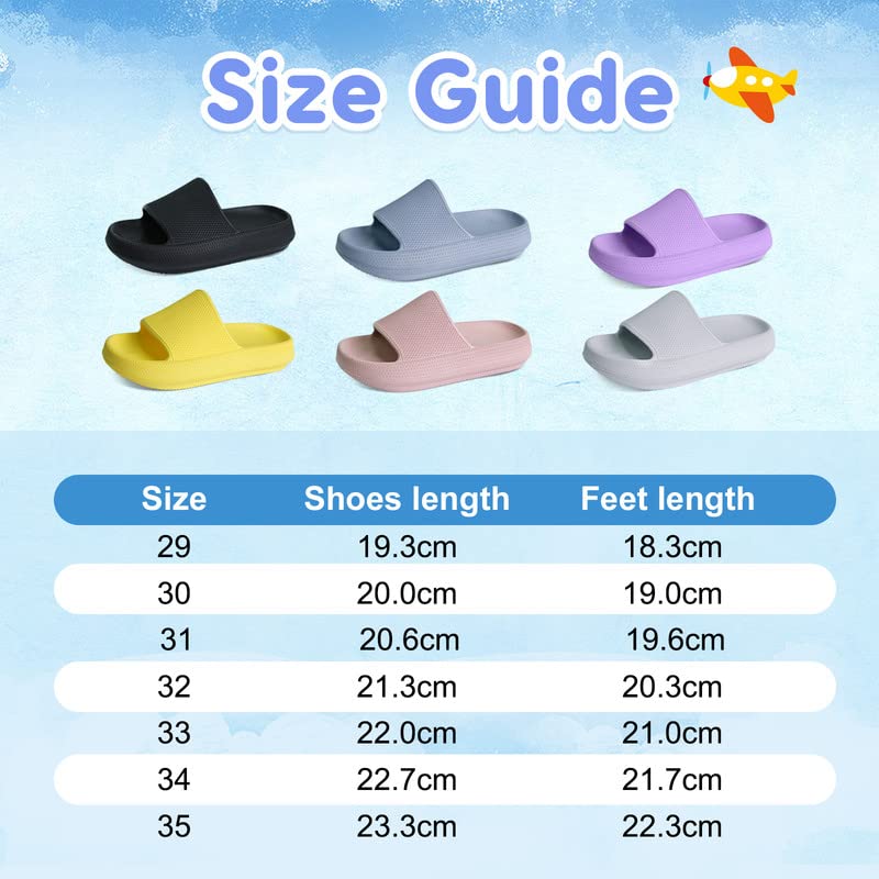 Chanclas Niño De Baño Niña Zapatos De Playa Y Piscina para Niño Sandalias de Diseño Antideslizante Zapatos De Ducha Ligero Chanclas EU32 Morado