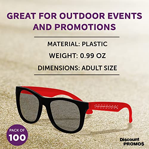 DISCOUNT PROMOS Bulk Sunglasses Pack, Plastic Party Favor Vintage Wayfarer Style for the Beach for Adults4