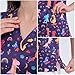 YEZEX Scrub Tops for Women, V Neck Printed Scrub Tops, Medical Nursing Stretchy Shirts w/ 3 Pockets (Dinosaur)