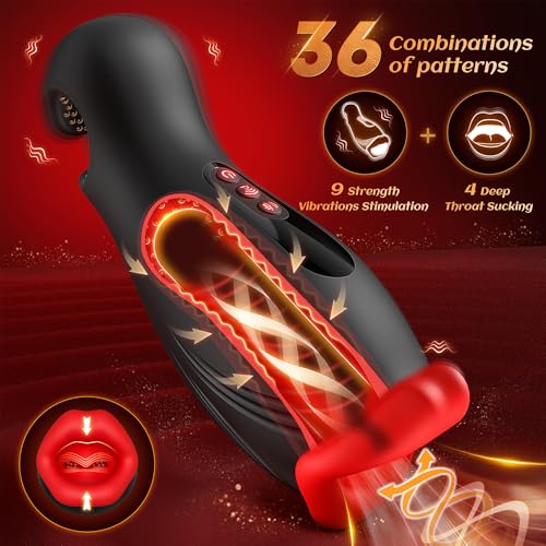 Image of Uoffile Sex Toys for Men Male Masturbator - APP Control Male Sex Toy AI Sync with 4 Squeeze & 9 Vibrating Modes, Adult Toy Penis Pump Pocket Pussy, Mens Sex Toys Stroker Blowjob Sex Machine