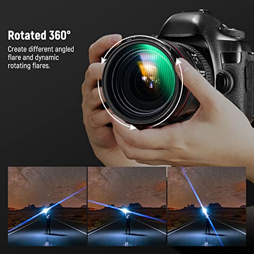 NEEWER 49mm Blue Ridge Filter, 360° Rotatable HD Optical Glass, Special Effects Lens Filter - Image 4