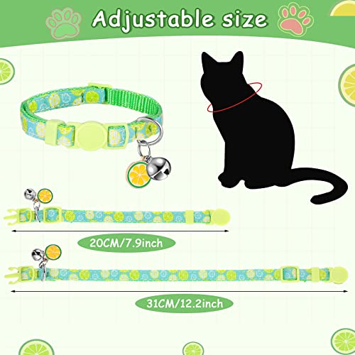 12 Pieces Breakaway Cats Collar with Bell and Summer Fruit Patterns Pendants, Safety Adjustable Collar Set for Pets… - Image 4