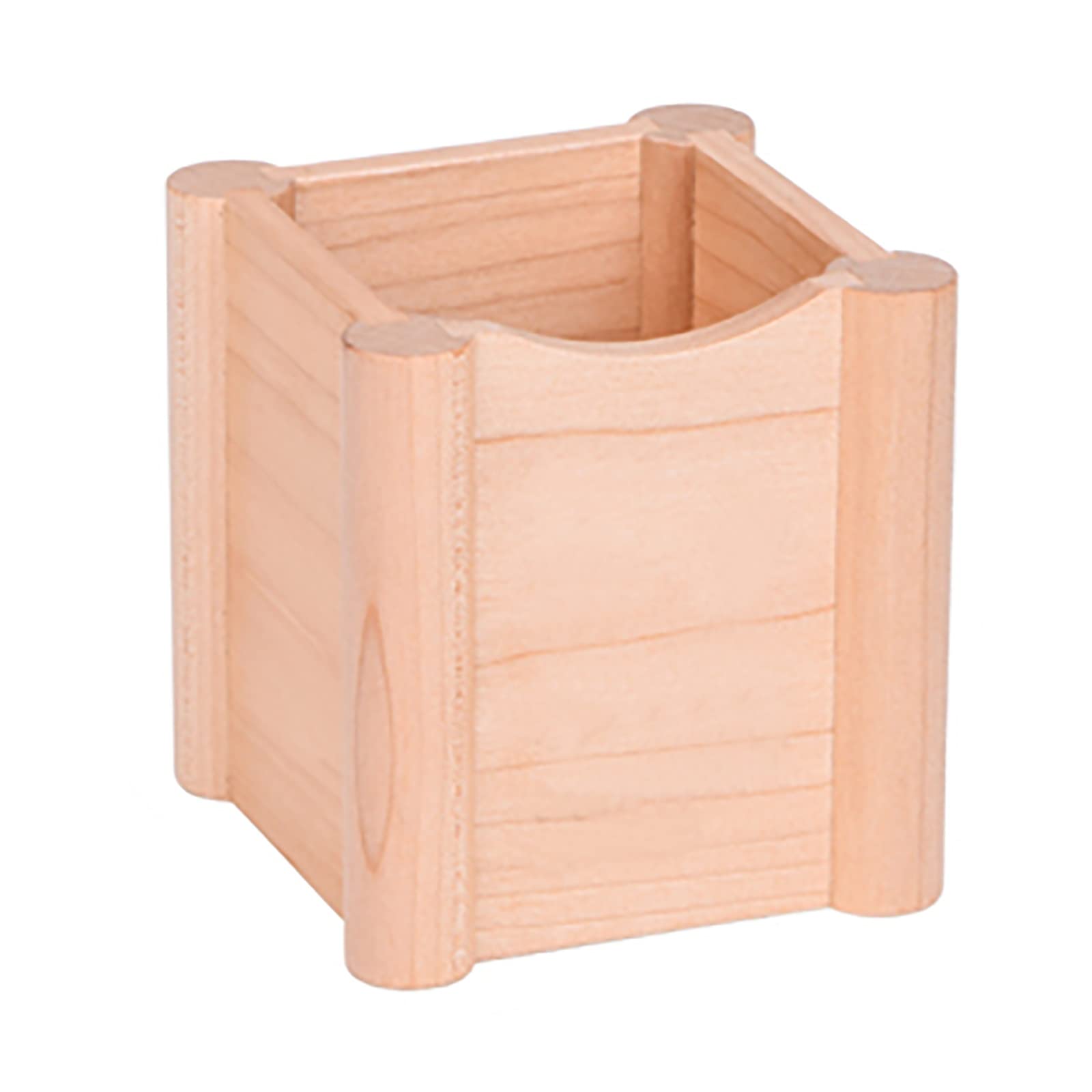 DUMRALBQE Wooden Pencil Pot Wooden Pen Holder Office Desktop Children Student Stationery Organizer for Home Office(Natural)