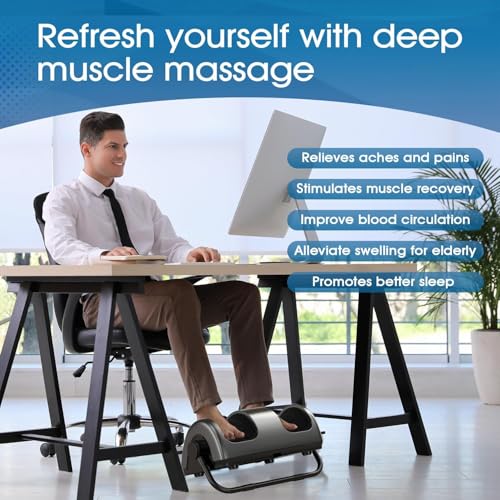 TISSCARE Foot Massager with Heat, Shiatsu Foot Massager for Plantar Fasciitis, Neuropathy, Circulation and Pain Relief, Remote Control, Deep Kneading, Gifts for Women Men Mom Dad