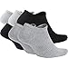 Nike Men's Everyday Plus Cushion No-Show Socks (6 Pair), Multi-color (923), Size Large (8-12)