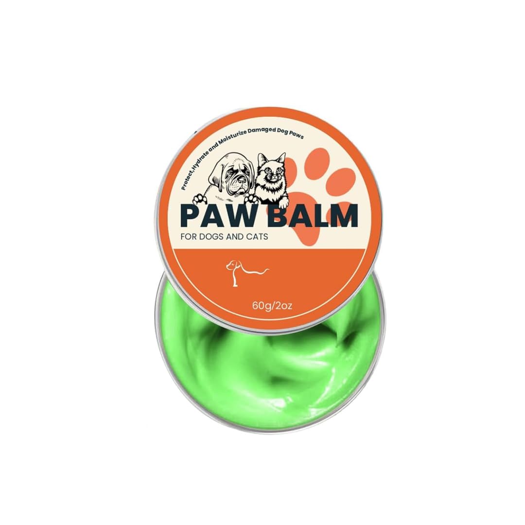 All-Season Paw Balm for Dogs & Cats, 2oz Soothing Cream for Cracked Paws & Dry Noses – Heals, Repairs, and Moisturizes with Protective Wax for Heat and Rough Conditions