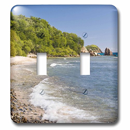 Interrupteur double bascule 3dRose décor plage des Îles Vierges Britanniques