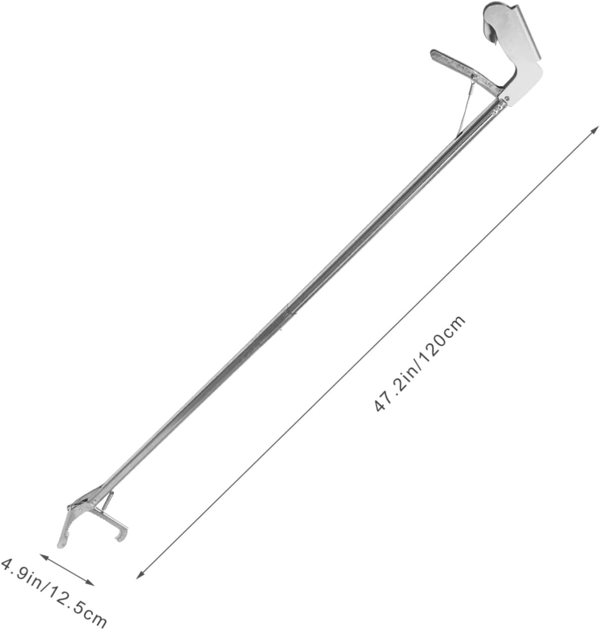 Stainless Steel Snake Catcher Tongs Snake Grabber Tool with Wide Jaw for Handling and Catching Reptiles Ideal Snake Hook for Outdoor Use