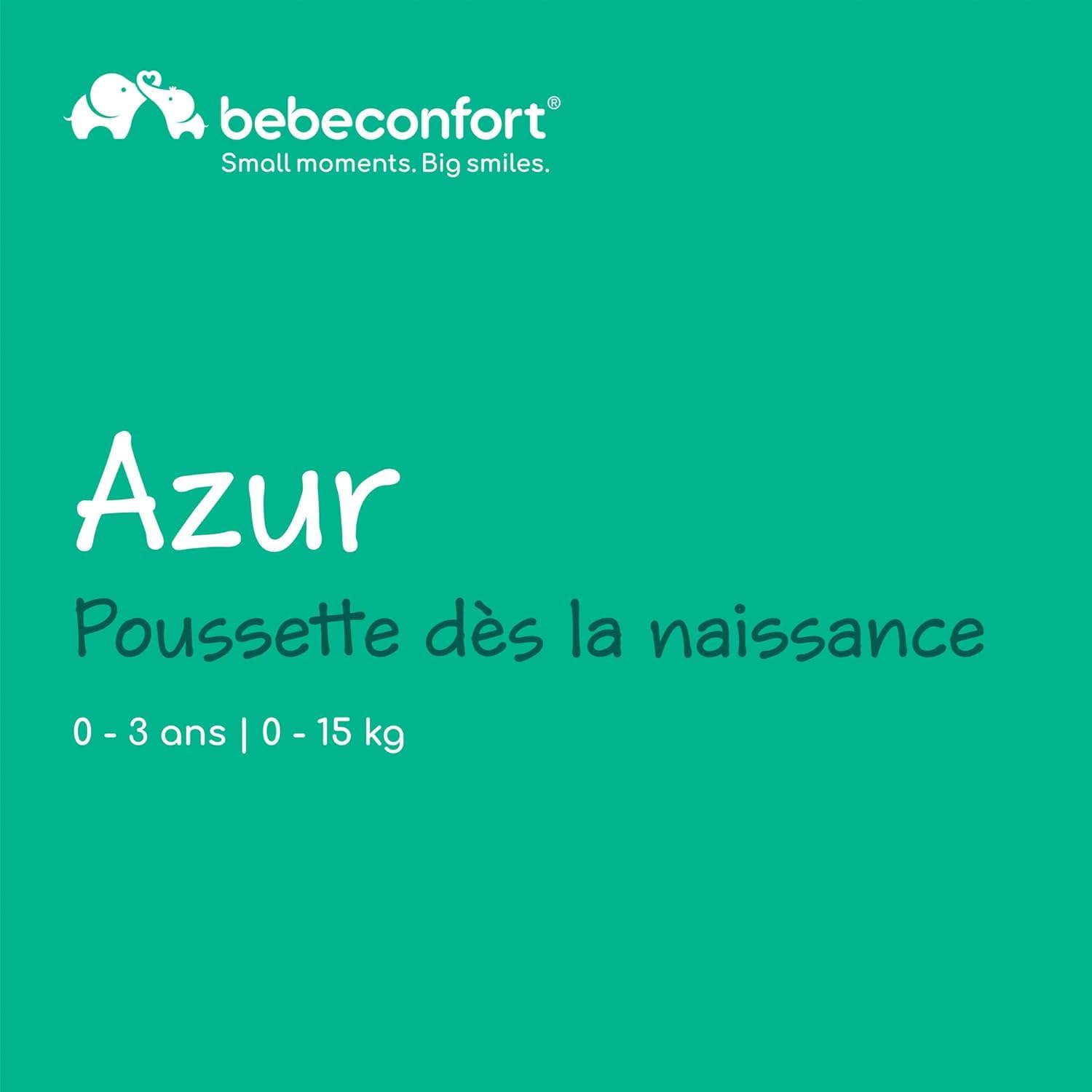 Bebeconfort Azur Poussette Canne Compacte 0-3 ans 15 kg Pliage Automatique Inclinaison Allongée Mineral Graphite