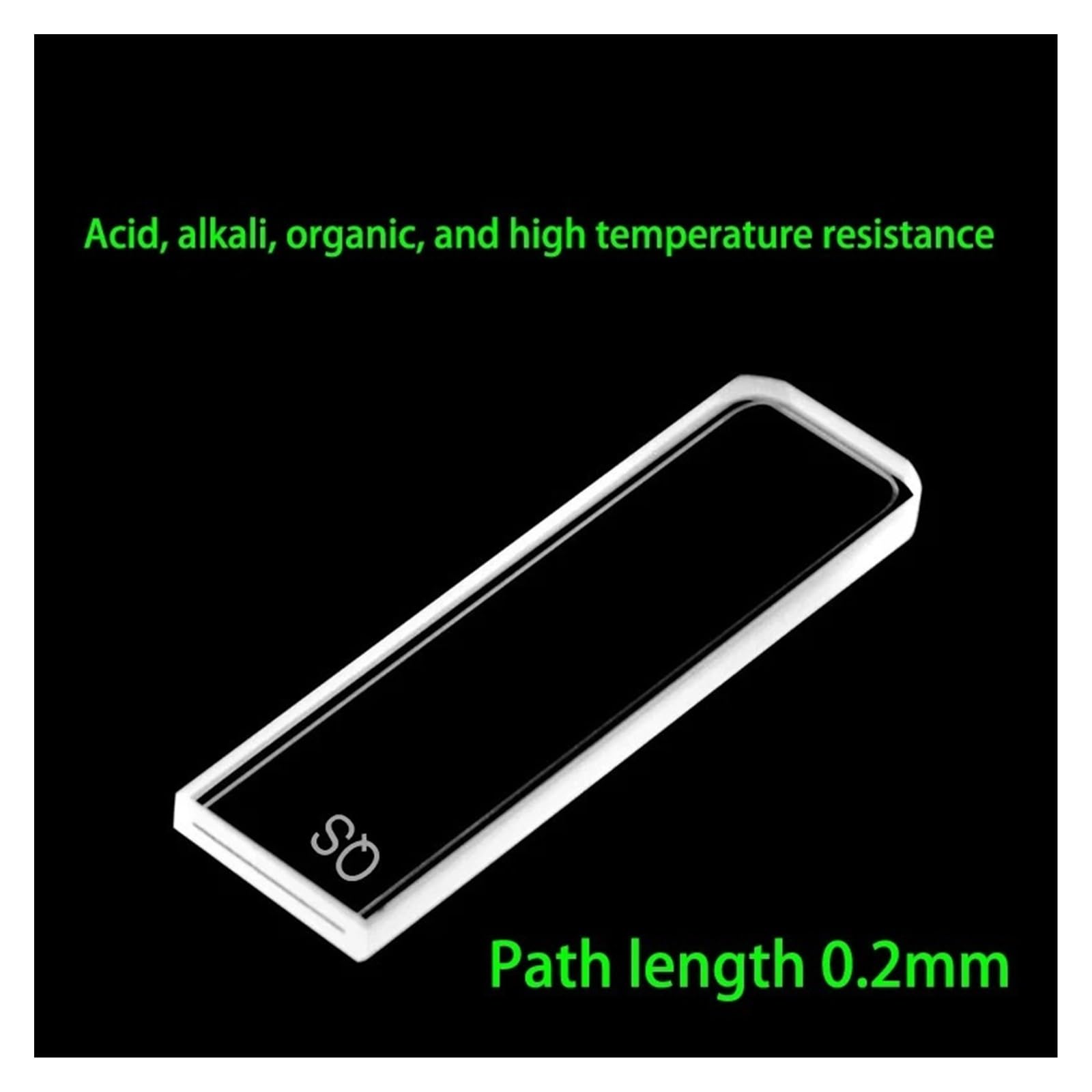 Cuvette al quarzo da 2 pezzi con coperchio, lunghezza del percorso di 0, mm JGS1 for laboratorio spettrofotometro