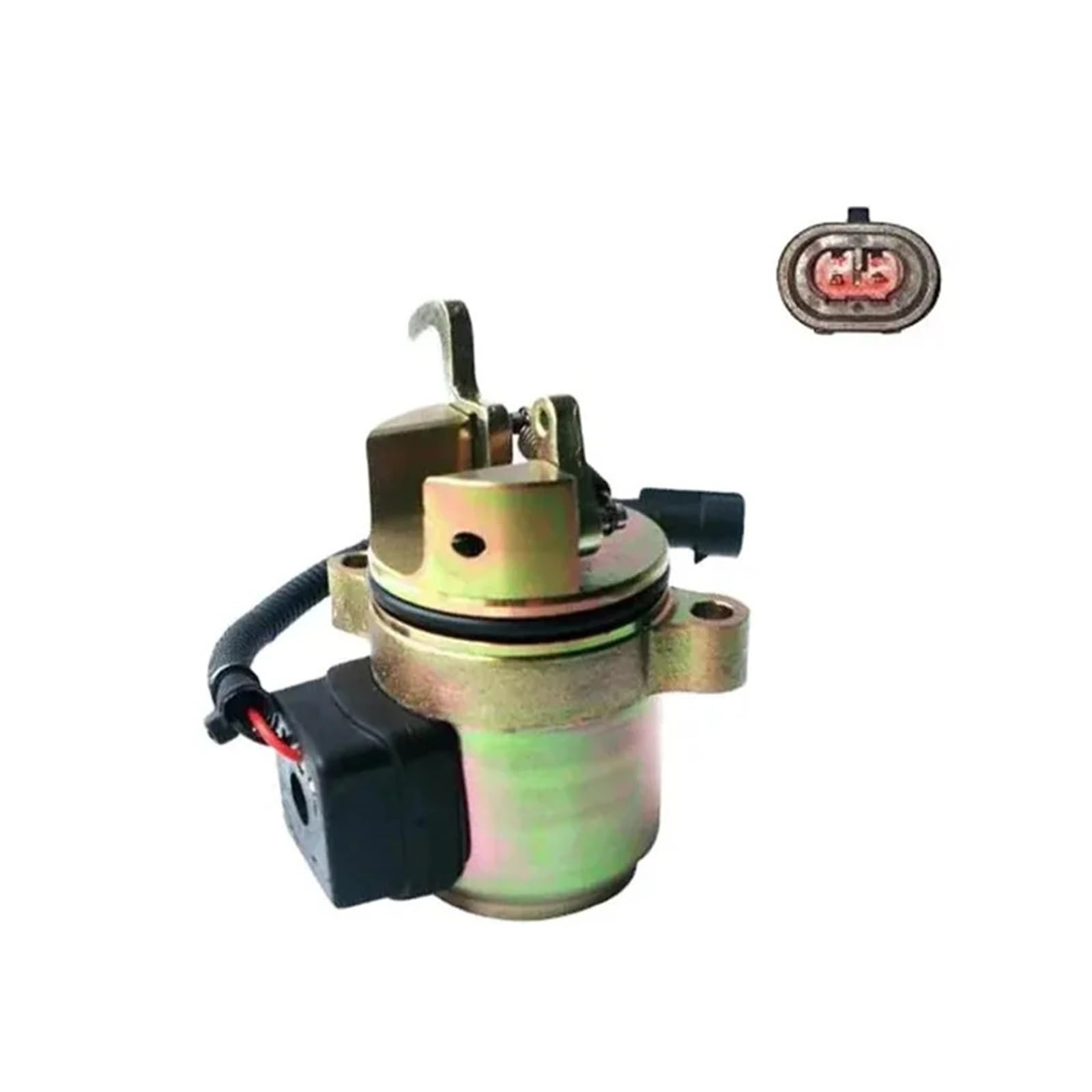 Solenoide de parada Solenoide de corte de combustible compatible con minicargadoras Bobcat 863, 864, 873 y 883. Compatible con Deutz 04272956, 12 V. Solenoide de corte de combustible