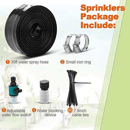 Trampoline Sprinklers for Kids, Trampoline Spray Water Park Fun Summer Water Toys Outdoor Toys for Toddlers Attach on Trampoline Safety Net Enclosure