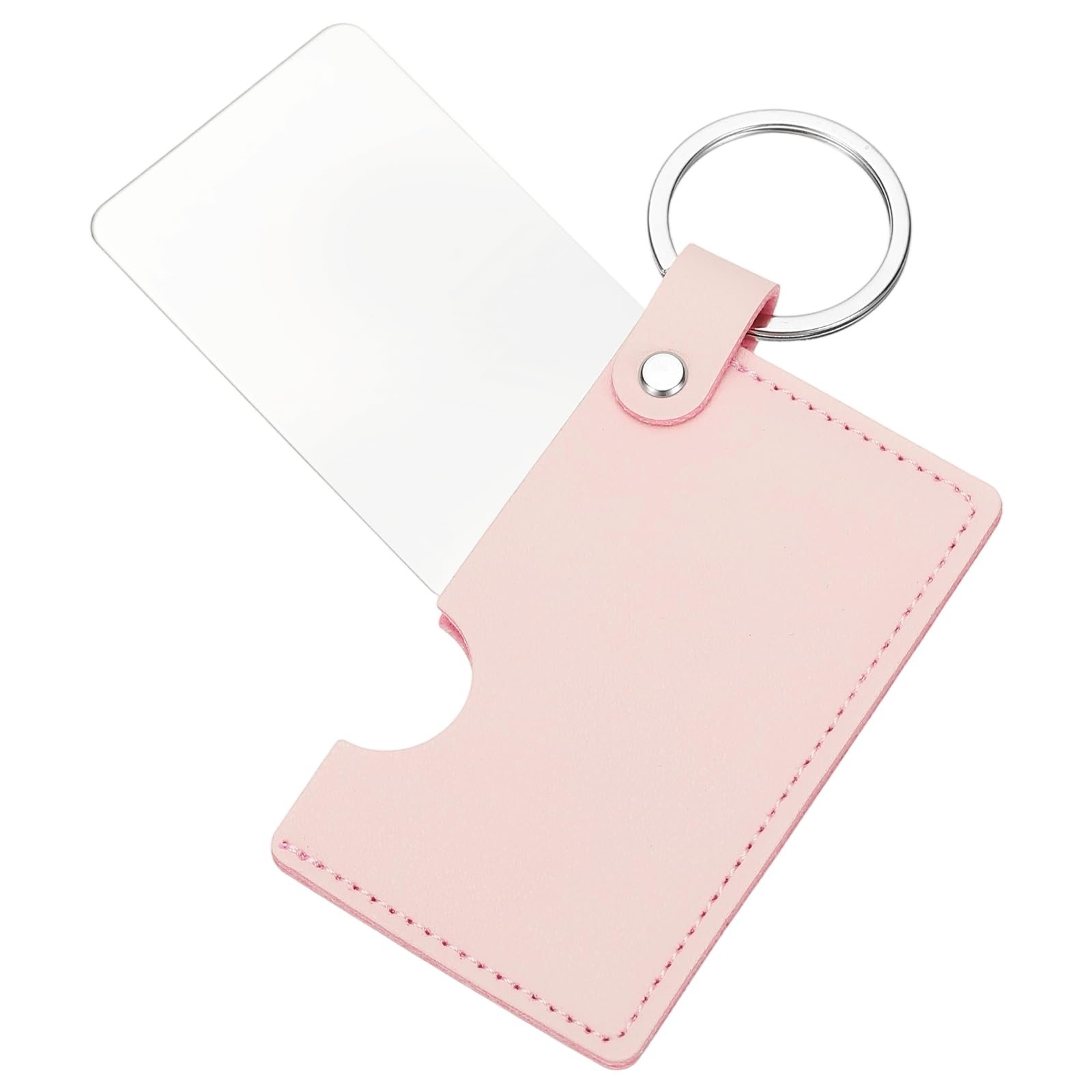 uxcell Small Rectangle Pocket Mirror for Purse, 2 x 3.35 Inch Stainless Steel Compact Makeup Mirror with Leather Case, Travel Mirror Handheld Mirror for Women, Girls, Purse, Gift(Pink)-image-33