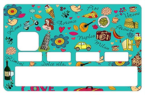 Thelittleboutique Nice Deco-idees Sticker for Credit Cards, Italie, la Dolce Vita, Par le DgedeNice