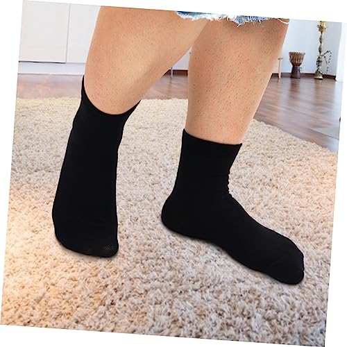 5pairs Solid Socks Breathable Medium Tube Socks for Daily Wear Running and Hiking Comfortable Mesh Design for Spring and Black2