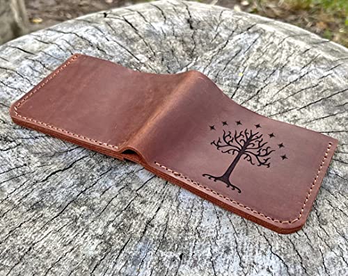 Tree Of Gondor Wallet, Lord Rings Wallet, Gift for Him, Mens Wallet, Handmade Leather Wallet, Hobbit, Mens Gift For Father, Husband Gift, Boyfriend Gift k323