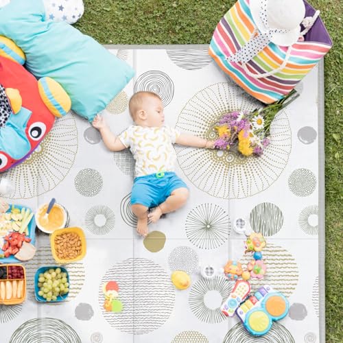 Image of PIGLOG Foldable Baby Play Mat for Floor, Baby Floor Mat for Crawling, Reversible Waterproof & Non-Toxic Baby Foam Playmat, Baby Play Mat for Babies, Infants & Toddlers 6-12 Months