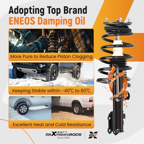 maXpeedingrods 2Pcs Front Struts for Hyundai Accent 2006-2011 Kia Rio & Rio5 2006-2011, 172298 172297 1331579L 1331579R Shock Absorbers Struts with Coil Spring Assembly by maXpeedingrods - Image 6