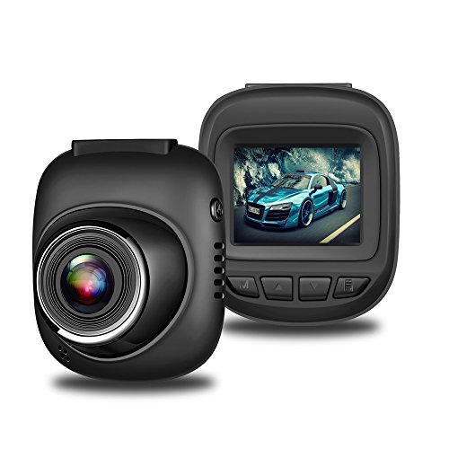 Caméra Dash Cam Podofo Mini Voiture DVR Dashboard Caméra 170° Caméra Grand Angle, Vision Nocturne, Enregistrement en boucle, Gamme Dynamique Large, Protection de Stationnement, Détection de la Gravité