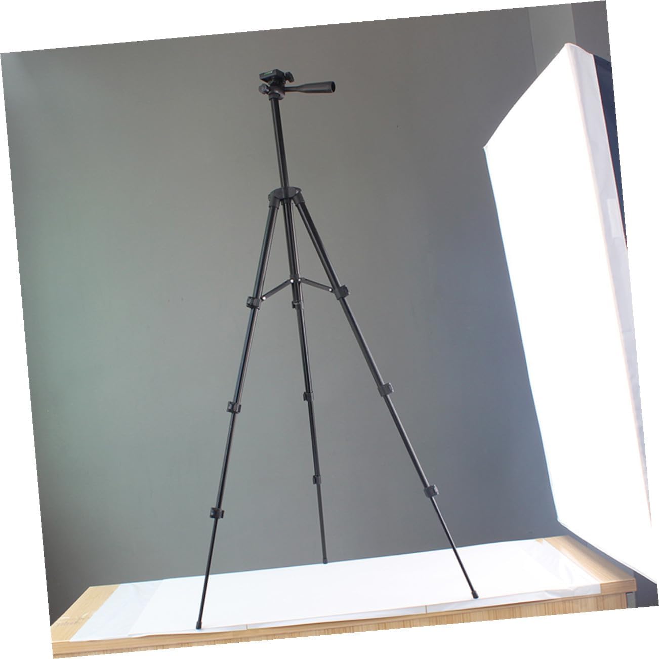 TEHAUX Camera Mini Tripod for Live Streaming Projector Outdoor Bracket Durable Section Design for Fishing Travel Black