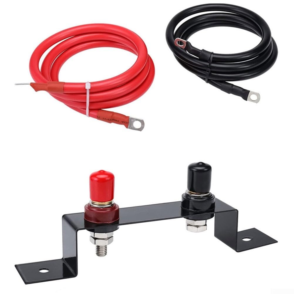 Cable de arranque de batería resistente al agua de 1,2 m con alta conductividad para sistemas 4AWG 5AWG 6AWG 7AWG en vehículos y barcos (7AWG)
