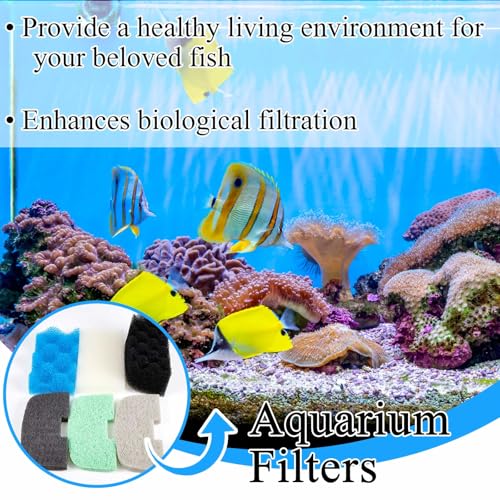Image of Threlaco 32 Pcs Filter Media Compatible with Fluval 106 /107, Aquarium Replacement Maintenance Kit, Including Biological Sponge, Ammonia /Phosphate /Nitrite Remover Pad, Aquarium Towel, Grease