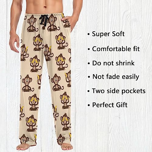 Image of Fisyme Mens Pajama Pants Men's Pajama Bottoms Soft Sleep Lounge Pj Pants