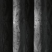 Dreams & Drapes - Indiana - Par De Cortinas Jacquard Con Ojales - 168 X 229 Cm (Ancho X Largo) En Color Plateado
